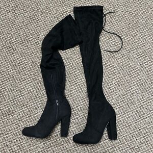 Black Over-the-Knee Women's Boots